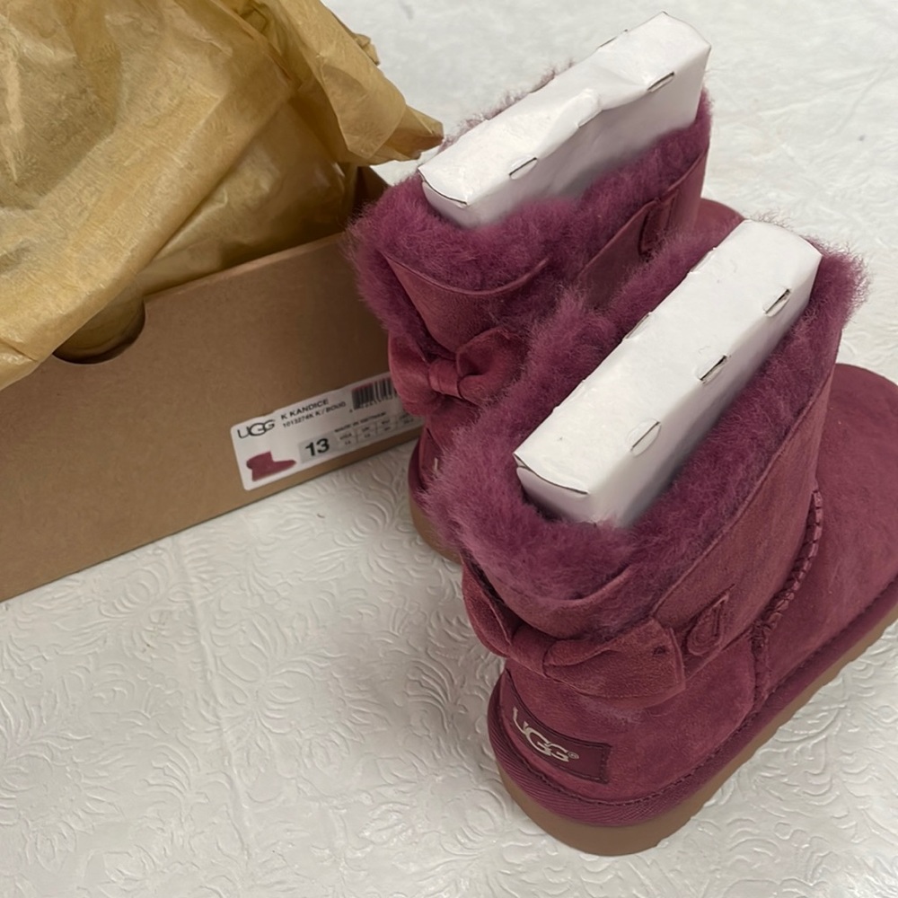 UGG K Kandice Boots girls size 13 Bougainvillea Brand New. In box.